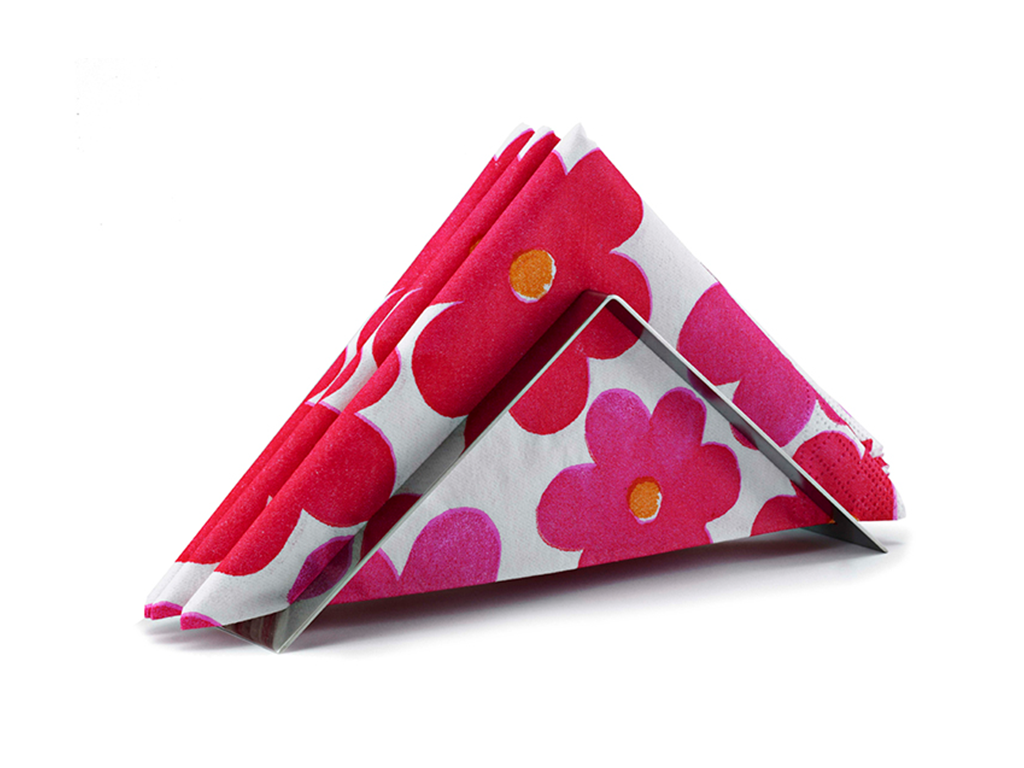 WMF Napkin Holder holding patterned napkins