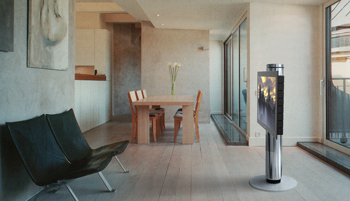 Beovision 2004 freestanding television in a living interior